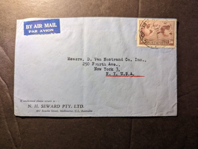 Australia AIrmail Cover Melbourne Victoria to New York NY USA