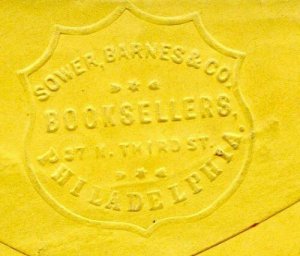 U.S. Scott 65 on 1865 Bookseller Ad Cover from Philadelphia, PA 