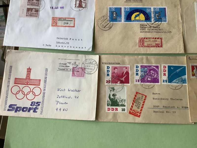 German Democratic Republic 12  postal stamps covers Ref A1648