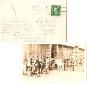 United States A.E.F. World War I 1c Washington-Franklin 1917 Junction City, K...