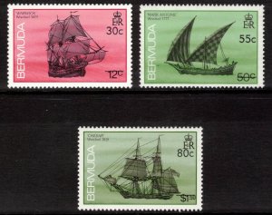 BERMUDA 1990 Shipwreck Surcharges; Scott 598-600, SG 615-17; MNH