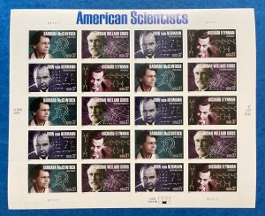 Scott 3906-3909 AMERICAN SCIENTISTS Pane of 20 US 37¢ Stamps MNH 2005