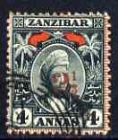 Zanzibar 1897 Surcharged 2.5a on 4a fine used, SG 177