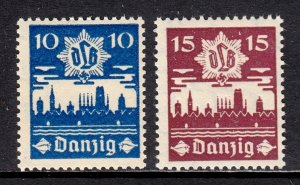 Danzig - Scott #219-220 - MH - SCV $2.10