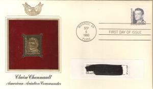 US FDC 2187 Claire Chennault w/Gold Replica