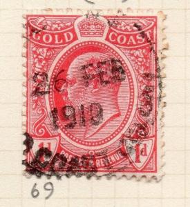 Gold Coast 1908 Early Issue Fine Used 1d. 259607