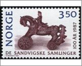 Norway Used NK 1020   Horse and Rider, Christen E. Listad Violet blue,Violet ...