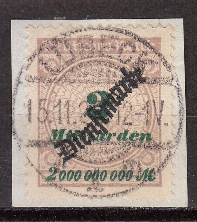 Germany - 1923 Inflation 2Mlrd official stamp Sc# O42 (7415)