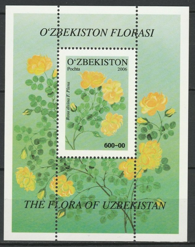 Uzbekistan 2006 Flowers MNH Block 