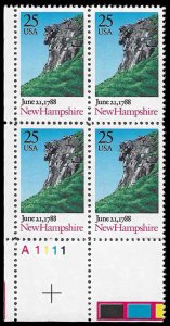 PCBstamps  US #2344 PB $1.00(4x25c)New Hampshire, MNH, (PB-3)