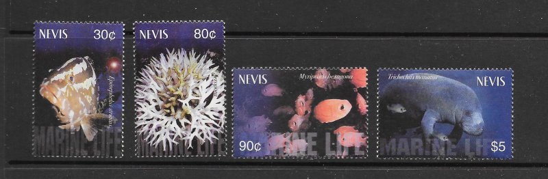 MARINE LIFE- NEVIS #1362-5  MNH