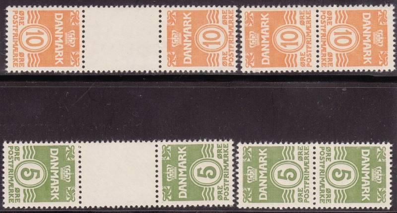 Denmark 228a-223 tete Bec NH scott cv $ 150 ! see pic !