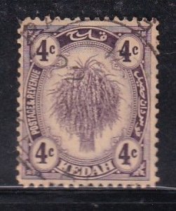 Malaya Kedah 1921 Sc 29 4c voilet u