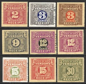 USA Ohio 1930s Prepaid Sales Tax State Local Revenue Vendor's Receipt Gr...