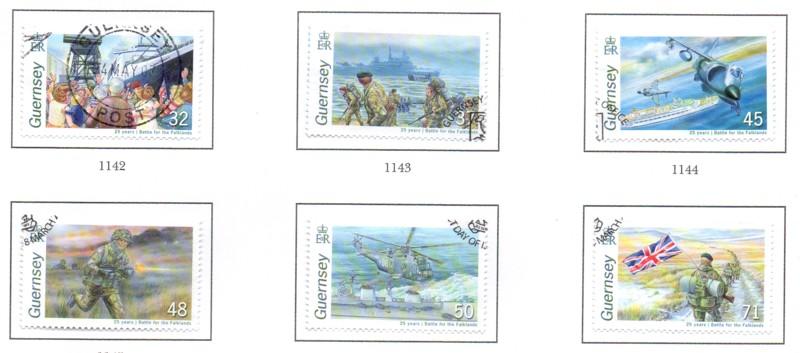 Guernsey Sc 926-31 2007 25th Anniv Falklands War stamps used