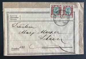 1930 Schaan  Liechtenstein Parcel Label Cover  Locally Used Sc#77 Cv$35