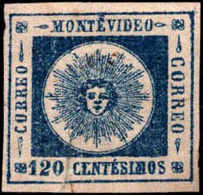 Uruguay #16, Incomplete Set, 1860, Used