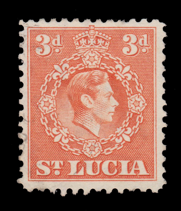 BRITISH ST. LUCIA STAMP. YEAR 1938. SCOTT 117. USED / HipStamp