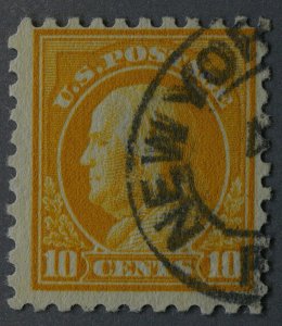 United States #472 VG 10 Cent Franklin Oval NEW YORK Cancel