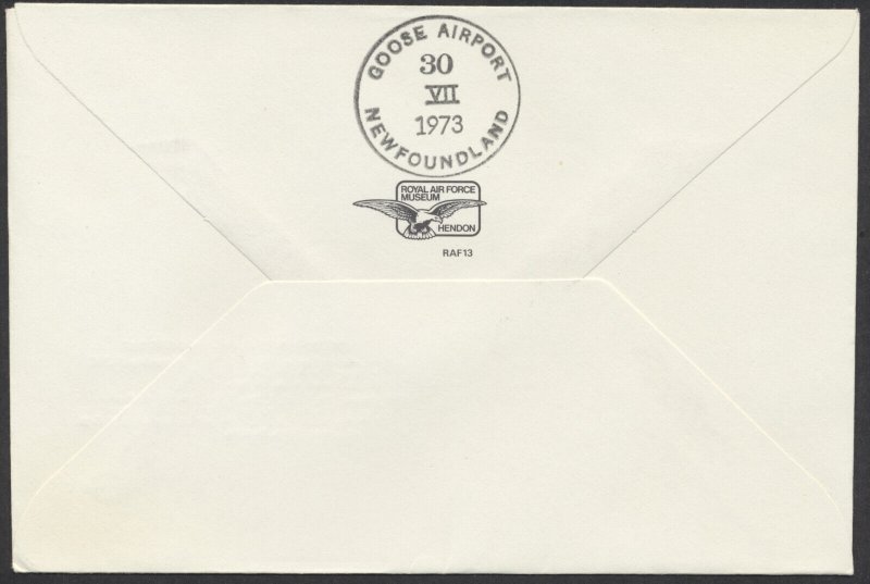 1973 1st Jet Crossing Atlantic Cover 25th Anniversary England to Goose Bay NFLD