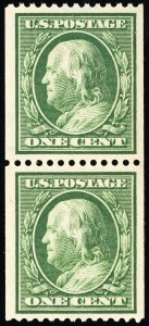 US Stamps # 385 MNH VF Pair Scott Value $260.00