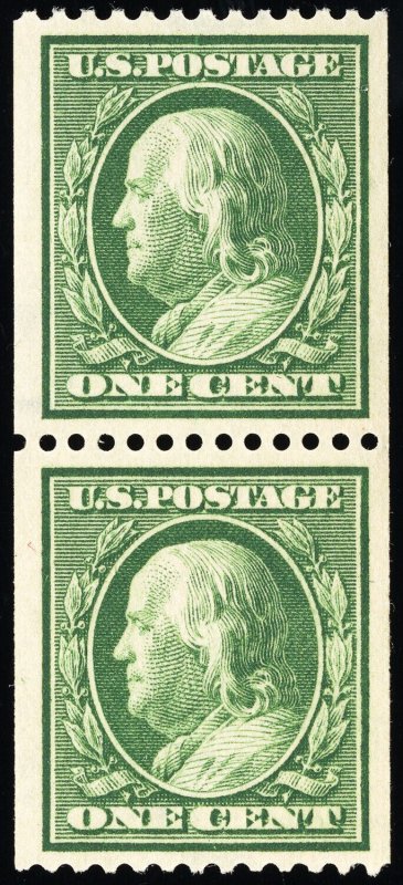 US Stamps # 385 MNH VF Pair Scott Value $260.00