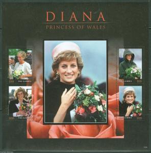 GAMBIA  2013 PRINCESS DIANA SHEET  MINT NH