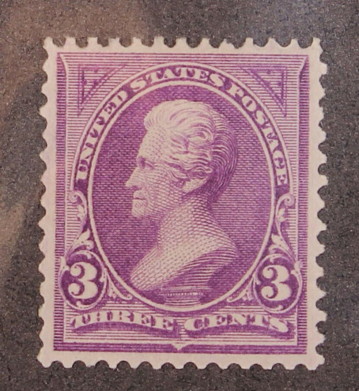 Scott 253 - 3 Cents Jackson - OG MH - Nice Stamp - SCV - $120.00