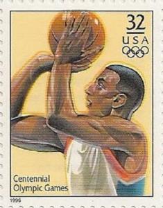 US 3068t Atlanta Centennial Olympic Games Men's Basketball 32c single MNH 1996