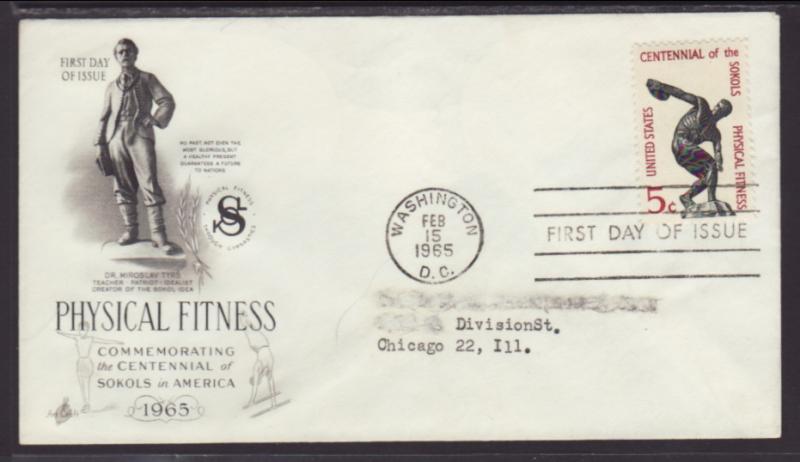 US Sokols 1965 Artcraft Ayerst Typed FDC BIN