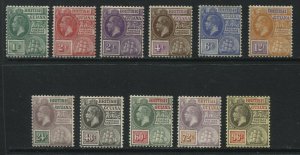 British Guiana KGV 1913 complete set mint o.g. hinged