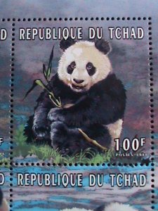​CHAD STAMP:1996 SC#674 LOVELY PANDAS  MNH S/S SHEET VERY FINE
