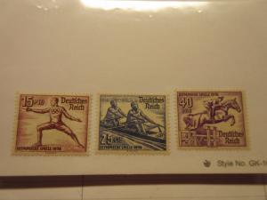 GERMANY Scott B87 B88 & B89, 3 top values in set, MINT HINGED Cat $14  OLYMPICS