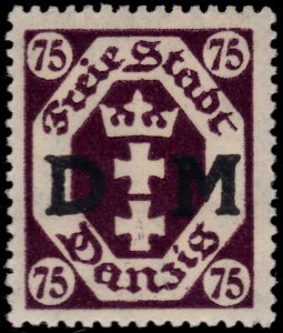 ✔️  GERMANY DANZIG 1921/1922 - OFFICIAL DM OVERPRINT - SC. O10 ** MNH [ST39]
