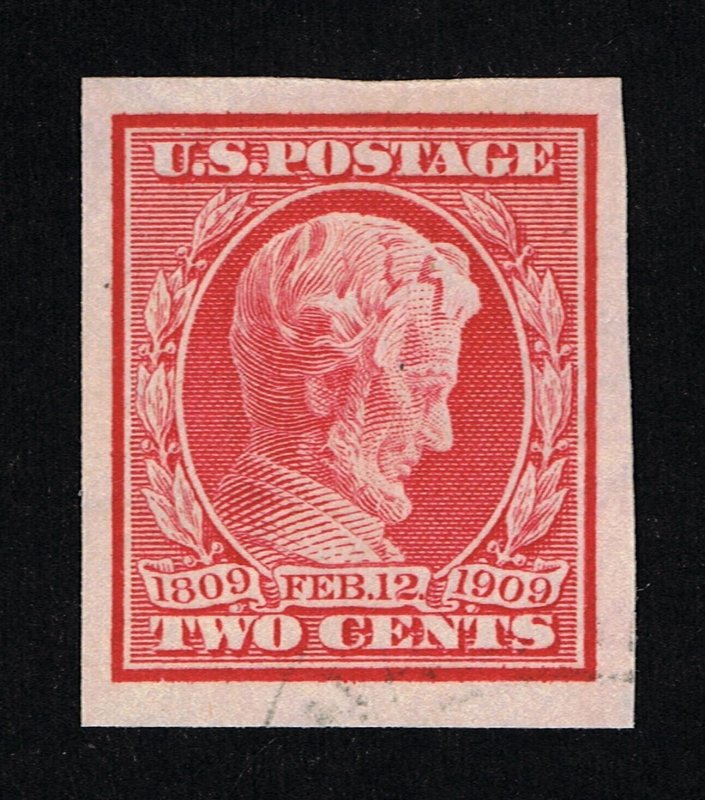 EXCELLENT GENUINE SCOTT #368 POSTALLY USED 1909 CARMINE PSE CERT GRADED XF-90