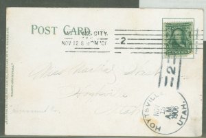 US 300 Hoytsville, Utah card, 1906, Salt Lake City cancel, from shows Wasatch Mountains