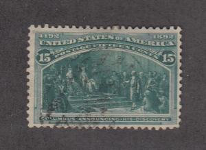 United States Scott #238 Used Note