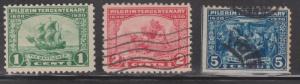 USA Scott # 548-50 - Mint & Used - Pilgrim Tercentenary Issue