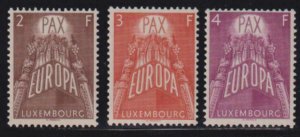 Luxembourg 1957 SC 329-331 MLH 