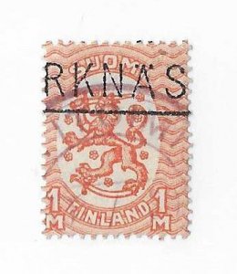 Finland Sc #102  1m red orange used VF