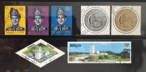 MALAYSIA 1971 National Issues 3 complete sets USED SG#77-83 M3728a#