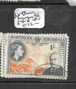 NORTHERN RHODESIA (P1109B) QEII RHODES SG 54-8  VFU