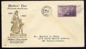 United States First Day Covers #737-43, 1934 3c Mothers of America, Beverly H...