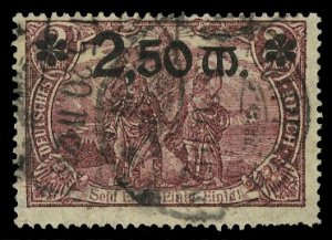 Germany #117 (Mi. 118a) Cat€250, 1920 2.50m on 2m, brown lilac, used, few s...