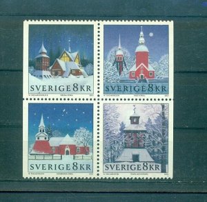 Sweden - Sc# 2450. 2002 Churches. MNH Block. $11.00.