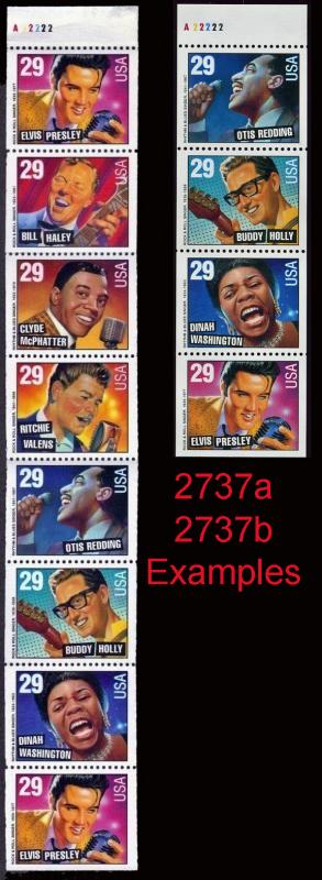 SC#BK204 (29¢) Rock & Roll/Rhythm & Blues Booklet: Plate #A22222 (1993) MNH