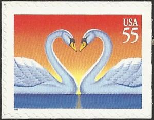 # 3124 MINT NEVER HINGED LOVE TWO SWANS