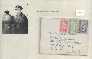 Saudi Arabia to Adm Joseph Clark, USN San Diego, Ca 195x (53255)