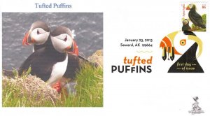 Tufted Puffins FDC, w/ DCP cancel.