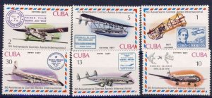 Cuba MNH 2160-3 C263-4 Airplanes 1977